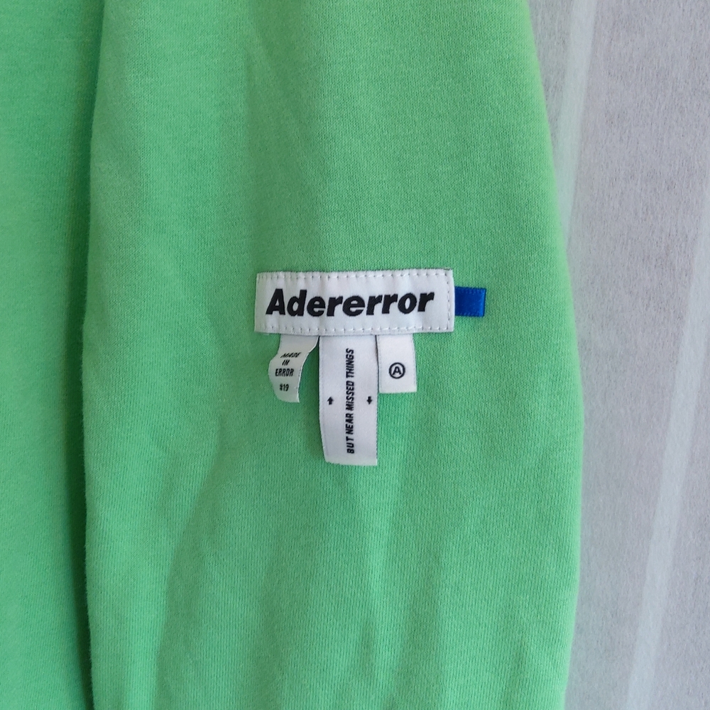 Ader Error Boxer print oversized neon green sweatshirt - Picture 3 of 9
